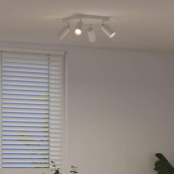 vidaXL Spot de tavan Alb 26 x 26 x 16,5 cm Metal