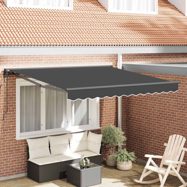 vidaXL Cortina Retractabilă Antracit 300 x 250 cm Aluminiu și țesătură