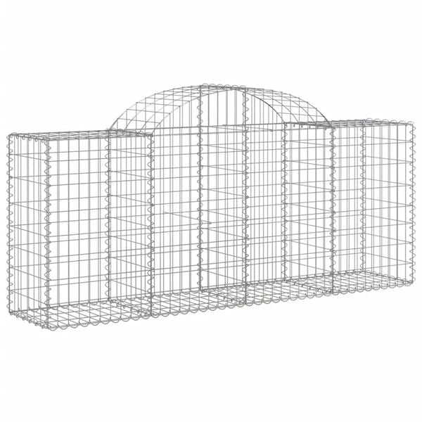 vidaXL Coșuri gabion arcuite 50 buc, 200x50x80/100 cm, fier galvanizat