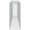vidaXL Coș gabion arcuit 400x50x120/140 cm fier galvanizat