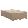 vidaXL Pat box spring cu saltea, cappuccino, 120x190cm piele ecologică