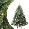 vidaXL Brad de Crăciun artificial cu 150 LED Verde 120 cm PE și PVC