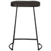vidaXL Scaune de bar 2 buc Negru 45x40x62 cm lemn masiv de mango