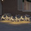 vidaXL Reni LED cu 180 LED 6 pcs Auriu PET