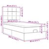 vidaXL Cadru de pat otoman cu saltea crem 80x200cm stofa