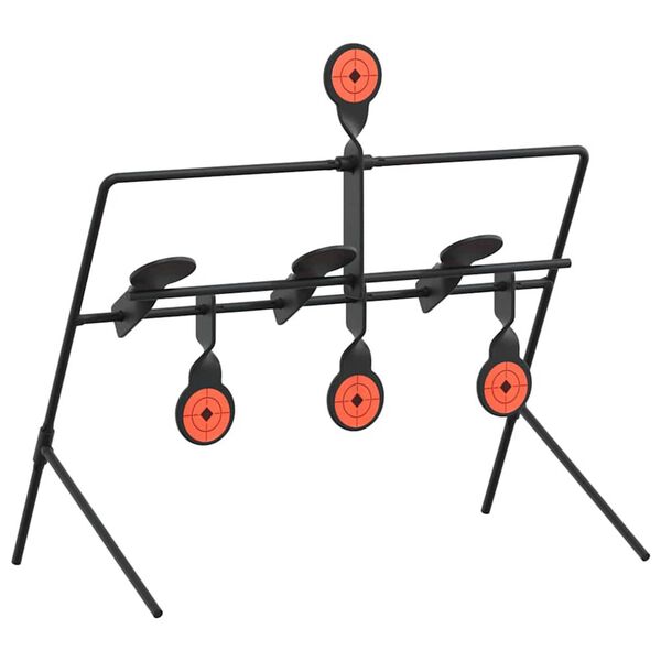 vidaXL Țintă care se resetează Negru 38 x 20,5 x 33 cm Oțel