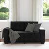 vidaXL Canapea loveseat neagră 120 cm catifea
