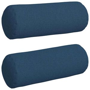vidaXL Perne Bolster 2 pcs albastru &Oslash; 25 x 70 cm țesătură