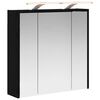 vidaXL Dulap cu oglindă pentru baie Stejar Negru 63,5 x 16 x 62,5 cm
