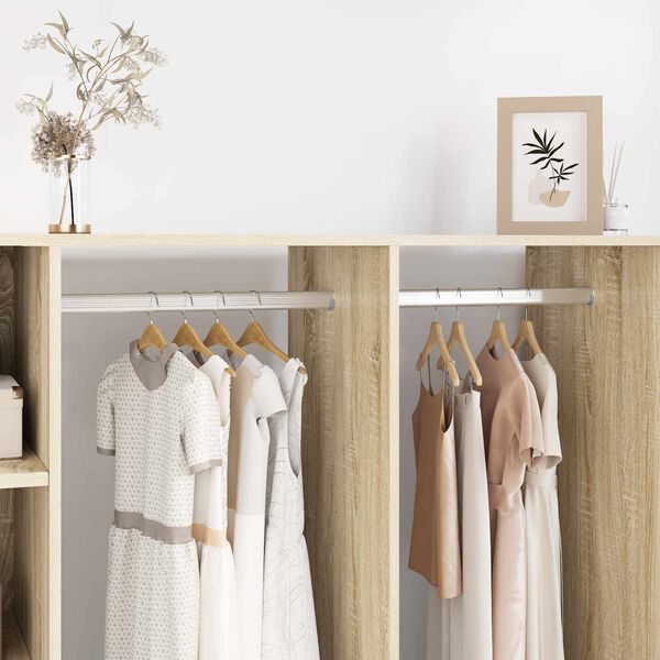 vidaXL Șină pentru dressing 12 pcs Argintiu 764 x 15 x 29 mm