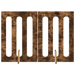 vidaXL Țarc pliabil pentru animale de companie 2 pcs Stejar Afumat