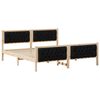 vidaXL Cadru de pat cu headboard Negru 160 x 200 cm Lemn de pin masiv