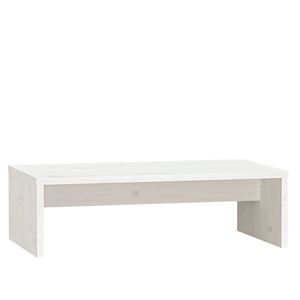 vidaXL Suport pentru monitor, alb, 50x27x15 cm, lemn masiv pin