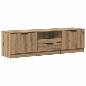 vidaXL Comodă TV din stejar artizanal 140x35x40 cm, lemn stratificat