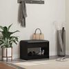 vidaXL Bancă pentru hol cu pernă cu raft Stejar Negru 63 x 38 x 45 cm