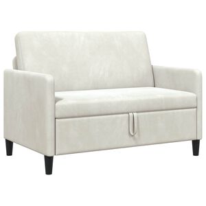 vidaXL Sofa cu Spațiu de Depozitare Crem 122 x 78 x 87 cm Poliester