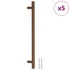 vidaXL M&acirc;nere de dulap, 5 buc., bronz, 224 mm, oțel inoxidabil