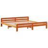 vidaXL Cadru de pat fără saltea, maro ceruit 180x200 cm lemn masiv pin