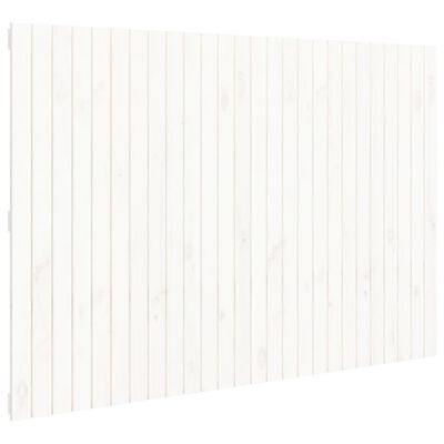 vidaXL Tăblie de pat pentru perete, alb, 166x3x110 cm, lemn masiv pin