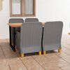 vidaXL Set mobilier grădină cu perne, 5 piese, gri deschis, poliratan