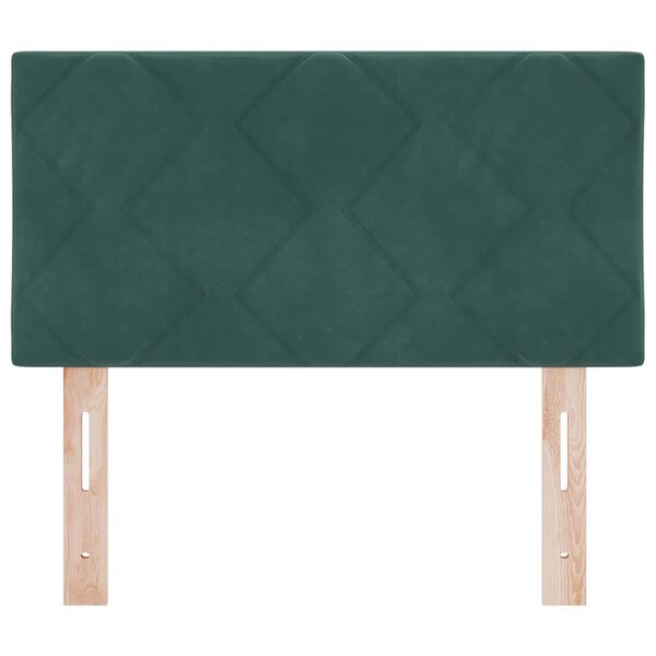 vidaXL Tăblie cap cu headboard Verde închis 80 cm Catifea