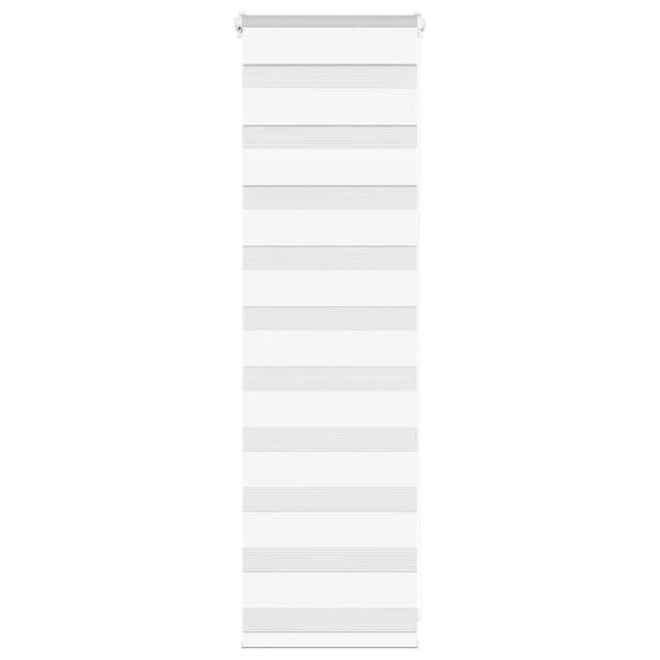 vidaXL Jaluzea tip zebra alb lățime țesătură 45,9 cm poliester