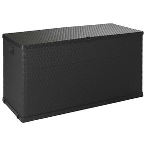 vidaXL Cutie depozitare pentru grădină antracit 120x56x63 cm PP ratan