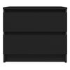 vidaXL Noptieră, negru, 50x39x43,5 cm, PAL