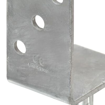 vidaXL Ancore de gard, 6 buc., argintiu, 8x6x30 cm, oțel galvanizat
