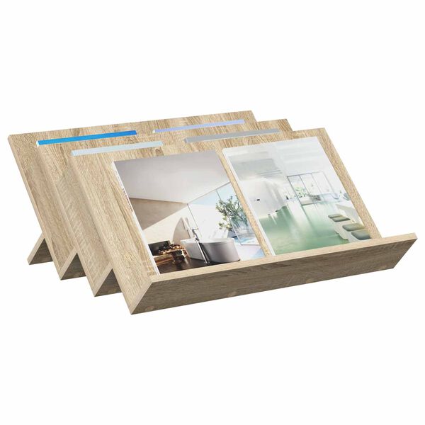 vidaXL Raft pentru reviste cu raft Stejar Sonoma 65 x 53 x 28,5 cm