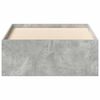 vidaXL Cadru de pat mic single, gri beton, 75x190 cm