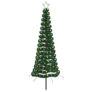 vidaXL Brad de Crăciun LED, din beteală, cu țăruș EKENAS 180 cm