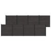 vidaXL Set de Gard 8 buc. 1391 x 186 cm WPC și Aluminiu Negru