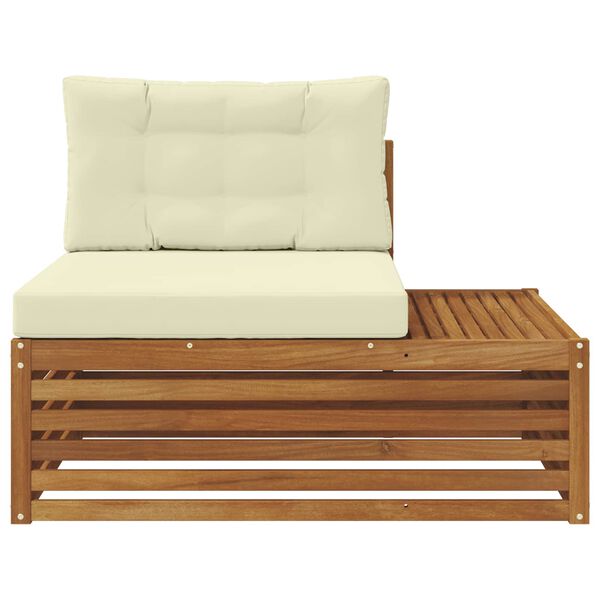 vidaXL Canapea de exterior cu braț final natural 115 x 83 x 73 cm