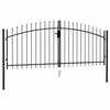 vidaXL Poartă de gard Woerden Ușă dublă cu v&acirc;rf cu țepi 299,5x174,5 cm