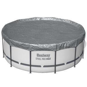 Bestway Husă pentru piscină &Oslash;3,66 m Rotund Poliester Gri