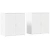 vidaXL Dulapuri, alb, 2 buc., 79x38x80 cm, lemn prelucrat