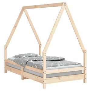 vidaXL Cadru de pat pentru copii, 80x160 cm, lemn masiv de pin