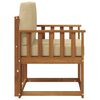 vidaXL Canapea de exterior Lemn de acacia solid și poliester natural