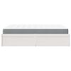 vidaXL Pat cu saltea, alb, 160x200 cm, lemn masiv pin