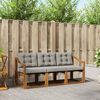 vidaXL Set de canapele de exterior 3 pcs Gri natural și deschis