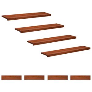 vidaXL Trepte de scară 8 buc. 120 x 30 x 2 cm Maro Lemn de fag masiv