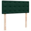 vidaXL Pat box spring cu saltea, verde &icirc;nchis, 140x190 cm, catifea