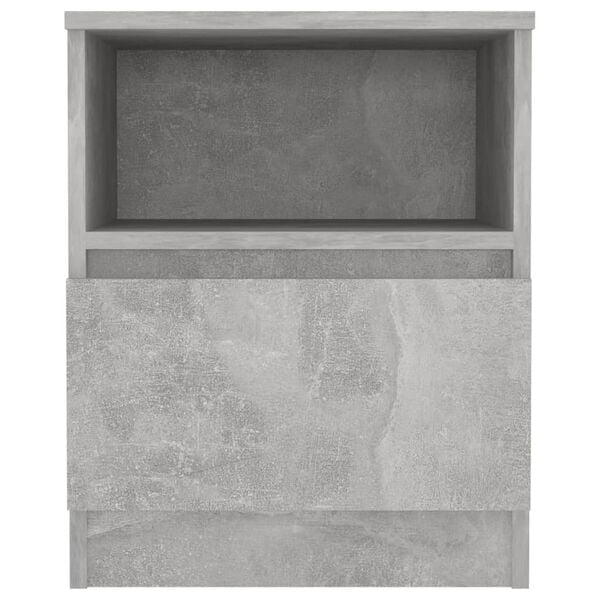 vidaXL Noptiere, 2 buc., gri beton, 40x40x50 cm, PAL