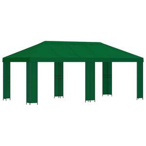 vidaXL Foișor pentru Grădină 6 x 3 m Verde Poliester și oțel 190 gsm