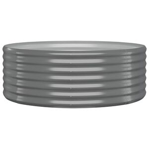 vidaXL Jardinieră grădină gri 100x100x36 cm oțel galvanizat