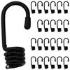 vidaXL C&acirc;rlige 24 buc. Negru 8 mm x 5 cm Oțel