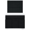 vidaXL Pat box spring cu saltea, negru, 100x200 cm, textil