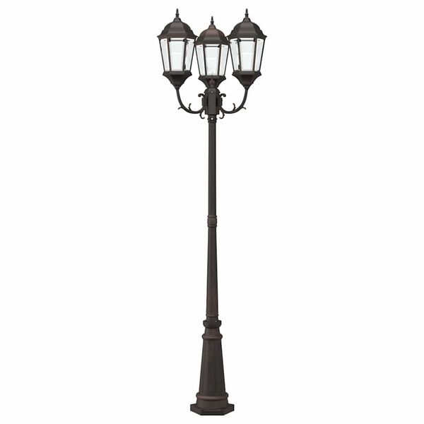 vidaXL Lumina de grădină Bronz 61 x 53 x 235 cm Aluminiu și sticlă