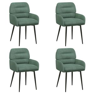 vidaXL Scaune de dining 4 buc. Catifea Verde Mării 59 x 59,5 x 90 cm